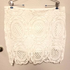 XHILARATION Lace Off-White Skirt ☆ XXL ☆ Knee Length ☆